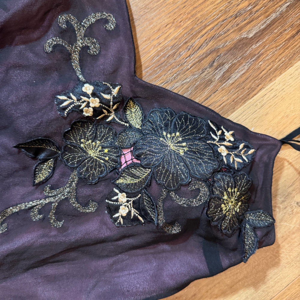 Vintage Y2K 100% Silk Dress Vintage Silk Dress Sue Wong Dress Fairy 20s - Picture 11 of 17